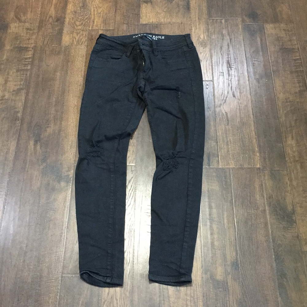 Black ripped jeans